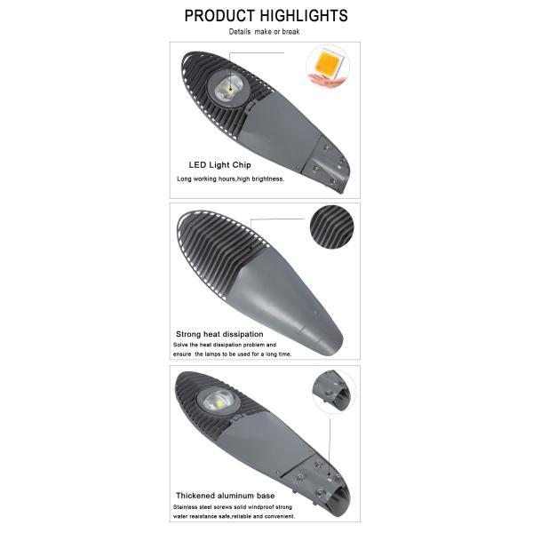 3000-7000K 180W LED Solar Powered Street Lights For Country Roads