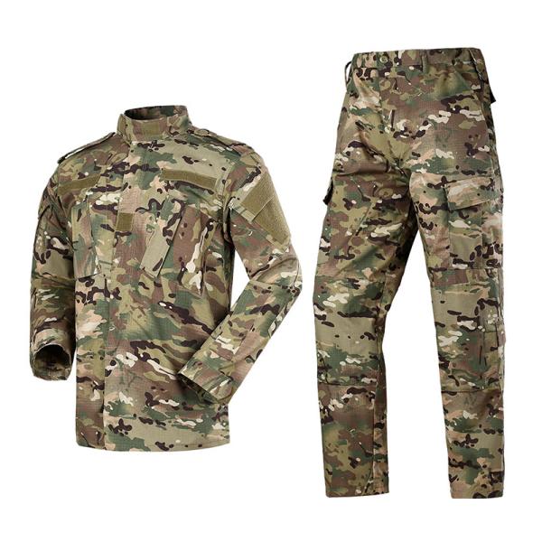 Logo-free Outdoor Man Camouflage Clothes for Work Training Long Sleeve Shirts Trousers