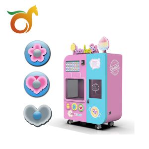 24 Hours Working Robot Cotton Candy Vending Machine 700W-2500W