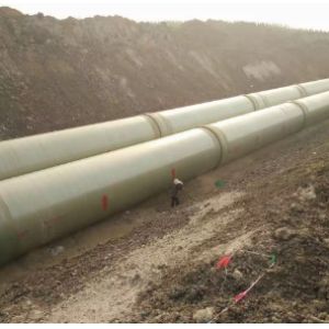High Pressure Fiberglass Reinforced Plastics Mortar FRP Pipe Round Customized