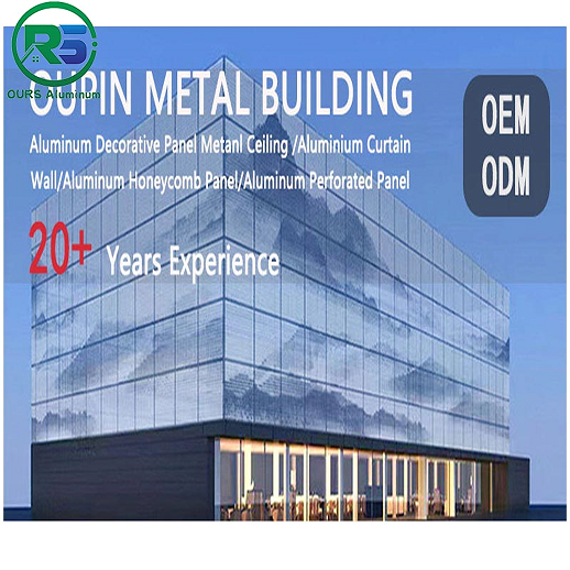 External Commercial Aluminum Art Deco Metal Panels Screen Blue Sky Metal Wall Tiles