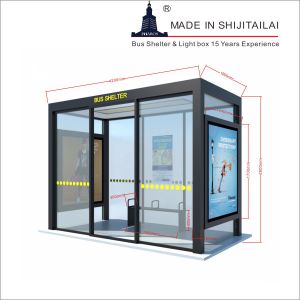Outdoor Light Box L4000mm Wifi Solar Bus Shelter