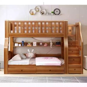 Lovely Children Wood Double Bunk Bed