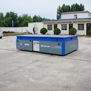 Battery Powered 25 Tons Trackless Transfer Trolley With Hydraulic Lift