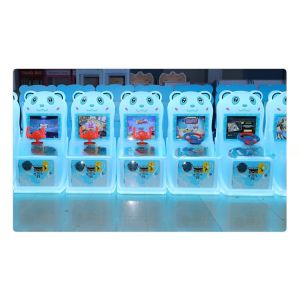 Cute bear kids bullets arcade shooting kids coin operated game machine for
