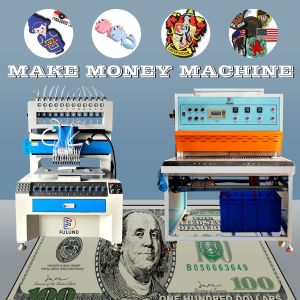 Rubber PVC Jeans Label Patch machine dispensing machine