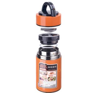 1200ml portable handle health stainlesssteel container food jar thermos double