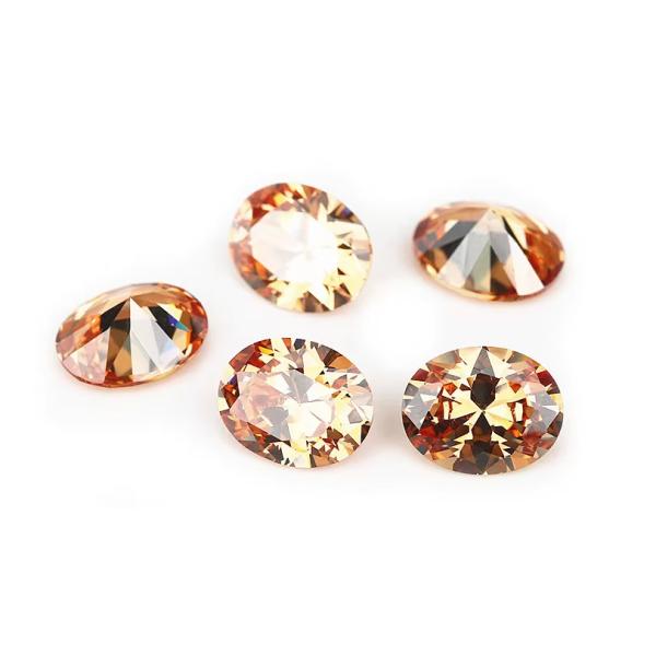 Moissanite Earrings Gems Pink Peridot Garnet Yellow Cz Stones Oval Shape 12x10mm Synthetic Cubic Zirconia For Ring