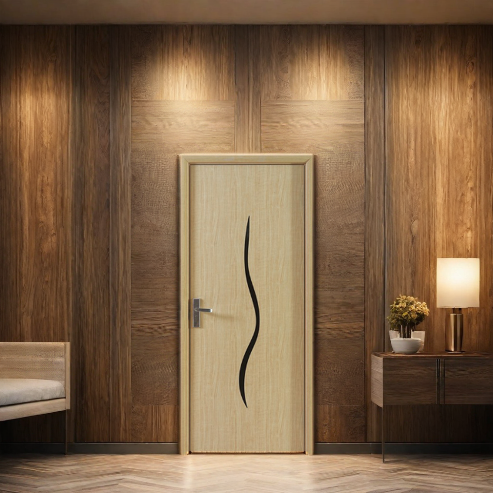 Durable WPC Interior Door with 35mm/45mm Thickness and 1 Year Warranty for Long