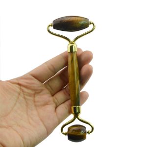 Custom Tiger Eye Face Jadeite Stone Jade Stone Rollers Handmade