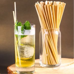Environmentally Friendly Natural Wheat Drinking Straws 18cm For Home