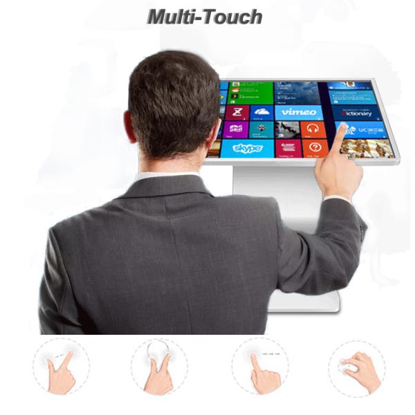 Advertisement Multi Touch Surface Table , Full HD Touch Screen Desk Totem Kiosk