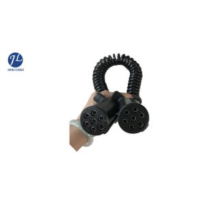 Retractile Spiral Power Cord With 7 Pin Waterproof Plug For Auto Rear Camera