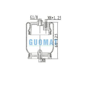 SZ51-10 Cab Air Shock Absorber / Contitech Air Shock Suspension With Pressure