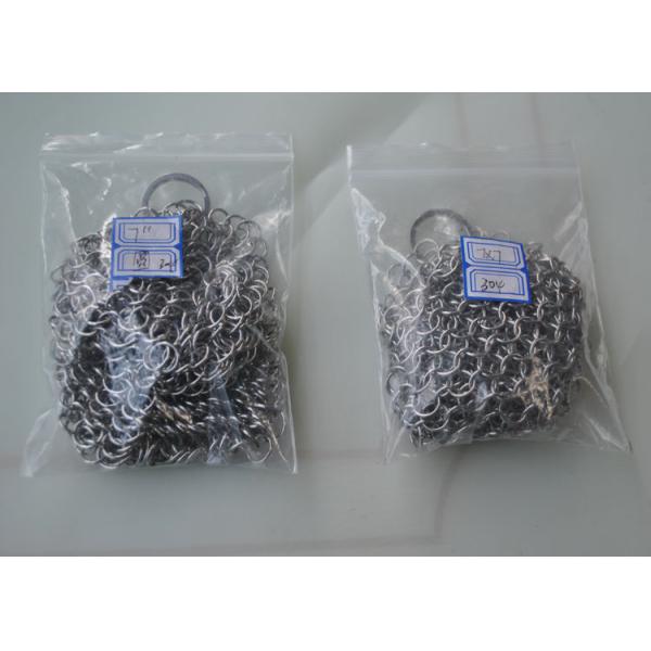 7X7 Inch 316 SS Ringer Cast Iron Cleaner / Wire Mesh Scrubber Round Shape