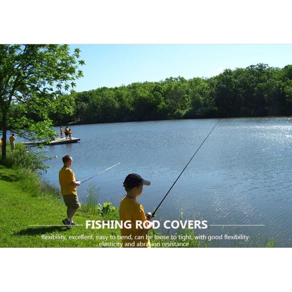 PET Expandable Fishing Rod Glove Nylon Polyethylene Filament Rod Cover Long Lifespan