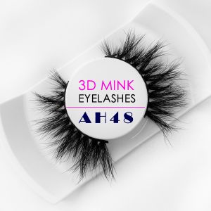 Natural Black Reusable Mink Eyelashes Soft Cotton Band Customized Thickness