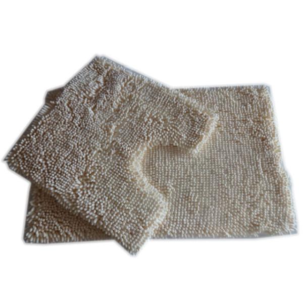 Buy Polyester Chenille Bath Rugs with Foam PVC Backing , White at wholesale prices
