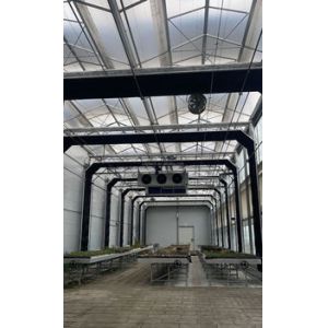 8m Wide PEP Film Automated Light Deprivation Greenhouse Top And Sides Ventilatio