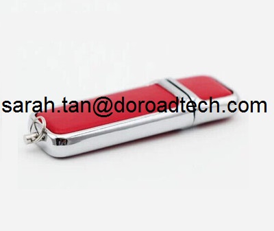 Leather USB Flash Drive, High Quality Free Logo Printing Leather USB Pen Drive