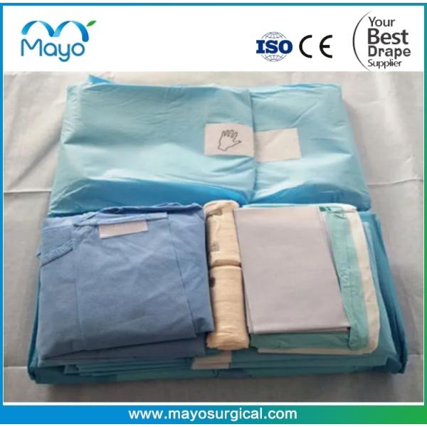 Buy Sterile Blue Nonwoven Caesarean Surgical Drape for Hospitals at wholesale prices