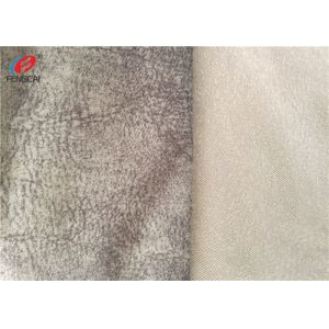 Warp Knitting Polyester Sofa Cover Fabric , Soft Velvet Upholstery Fabric