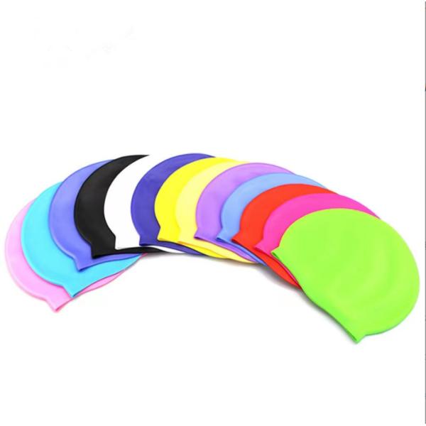 Professional Silicone Swimming Cap with Colored Silkscreen Printing and Moulding Service