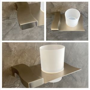 0.46kg Bathroom Tumbler Holders Single Toothbrush Holder Satin Brushed