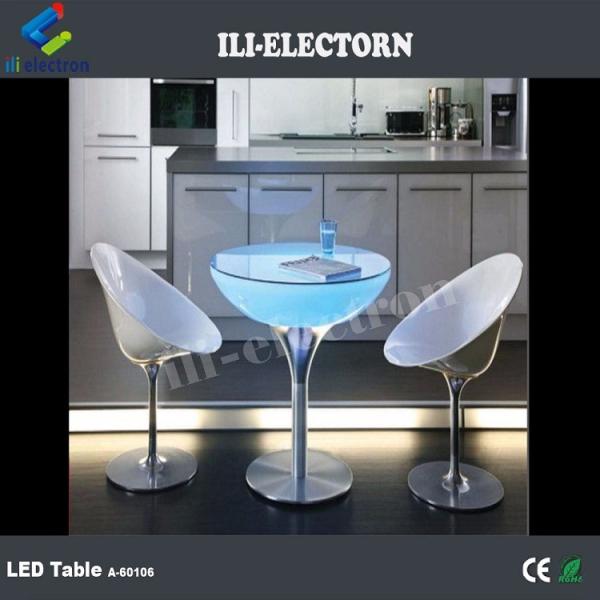 Hot sale factory direct offer rotaional moulding plastic LED bar table with stainless steel
