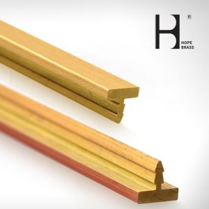 Heatproof Brass T Profile , Hpb58-3 Metal T Profile SGS Approved