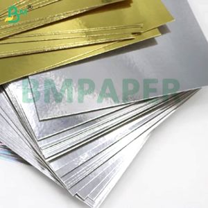 240gsm Metallic Luster Glossy Silver Gold Color Metallized Paper For VIP Cards