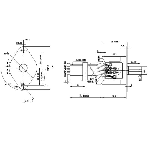 20BY45 12V 2-Phase Stepper Motor 18 Degree 3000rpm