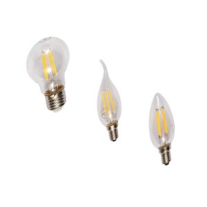 6W E27 Dimmable LED Tear Drop Shape Filament 2700K-6500K Glass High Efficiency