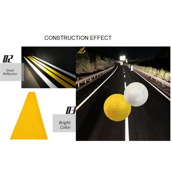 OEM ODM Reflective Hot Melt Road Marking Paint 30% Glass Bead For EINECS CAS No.64742-16-1