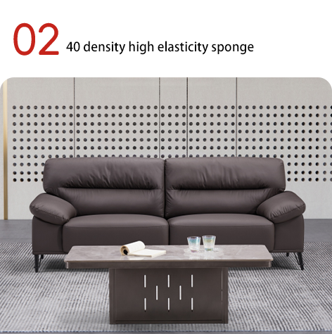 Simple luxury solid wood frame office sofa set lightweight luxury business office furniture library sofa