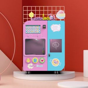 Quality Fully Enclosed Flower Cotton Candy Machine 1300mm Width Subway Station for sale