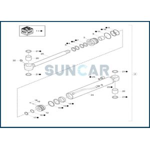 China XKCC-01532 XKCC01532 Boom Swing Cylinder Seal Repair Kit for CNH CX17C on sale