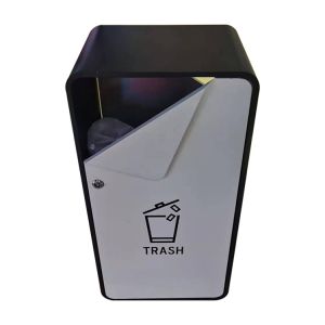 Metal Commercial Trash Bin Rectangle Trash Can With Removable Bucket
