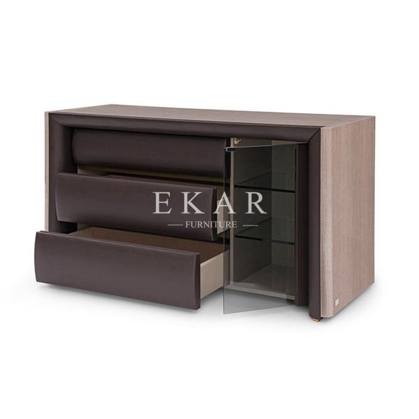 Buy High End Leather Modern Luxury Drawer Chest W012B12 at wholesale prices
