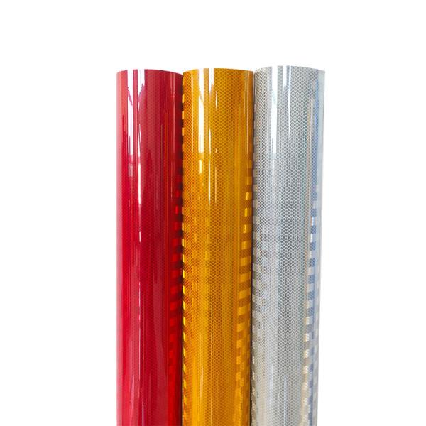 Buy Metallized Silver Micro Prismatic Reflective Sheeting Vinyl Strong Flexibility at wholesale prices