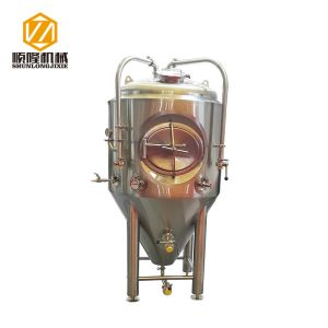 Red Copper Beer Brewing Equipment , 500L Brewpub Beer Making Equipment