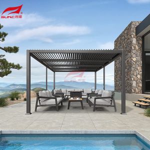 Sunc Outdoor Waterproof Motorized Pergola Systems Aluminum Extruded