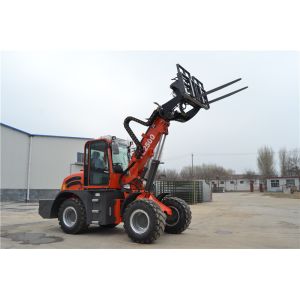 recycling scrap transportation machinery telescopic loader with grapple