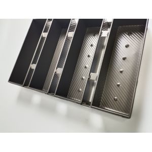 PTFE Al Alloy Baguette Cooking Bread Mold Loaf Pan Set