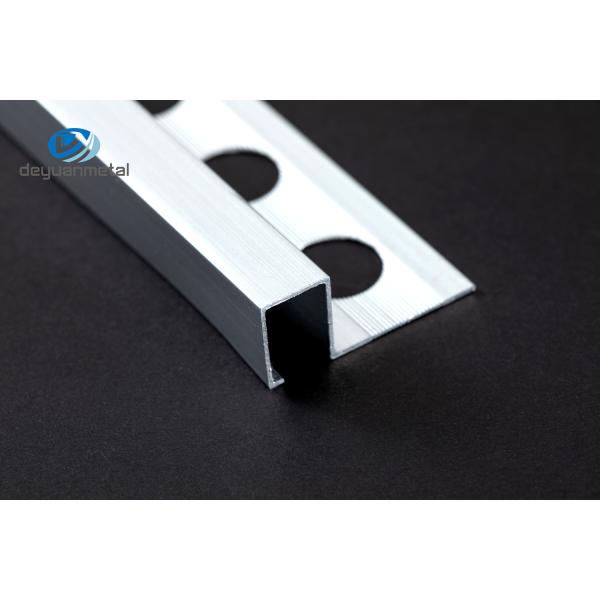 Buy 6063 Aluminium Square Edge Tile Trim 8HW Hardness Multifeatured Transition Trim at wholesale prices