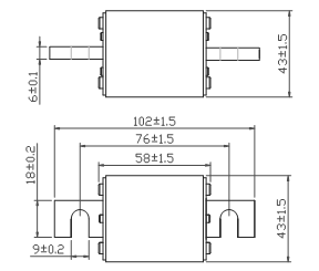 Energy Storage Industrial Power Fuses CCC Certified 400A Rated Current