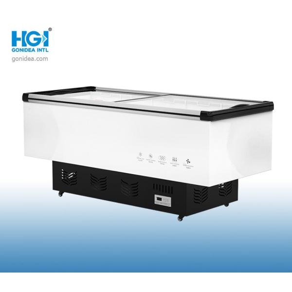 330 Ltr Open Supermarket Island Freezer Big Windows 2 Door 1400*650*900mm