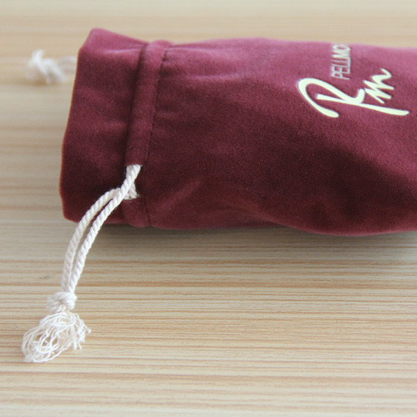 Bracelet Package Bordeaux Velvet Drawstring Bag