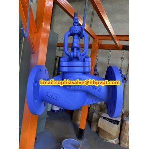 GG25 DIN flange end globe valve