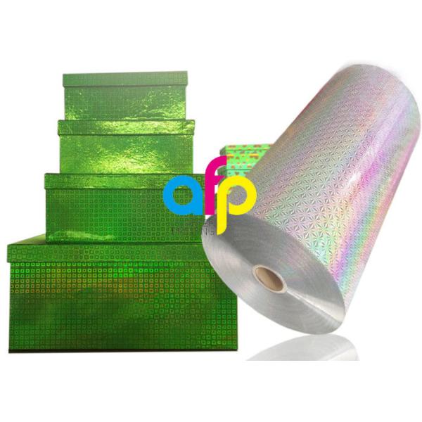 Glossy / Matte Opaque Laser Holographic Film For Paper Bag Metallic Colors